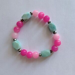 Pink & Blue Just for You Beaded Bracelet
